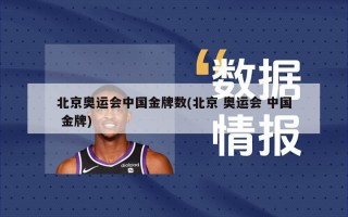 北京奥运会中国金牌数(北京 奥运会 中国 金牌)
