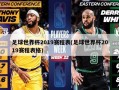 足球世界杯2019赛程表(足球世界杯2019赛程表格)