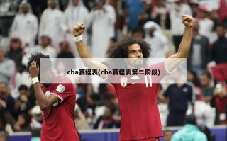 cba赛程表(cba赛程表第二阶段)