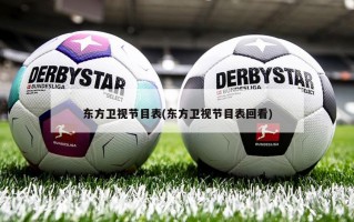 东方卫视节目表(东方卫视节目表回看)